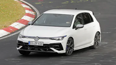 Volkswagen Golf R hatchback Mk8.5 test car - front cornering