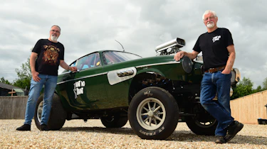 Auto Express senior test editor Dean Gibson and Lee Johnstone standing with 'Aint' no Saint'