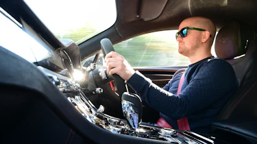 Auto Express chief reviewer Alex Ingram driving the Bentley Continental GT Speed Le Mans Collection