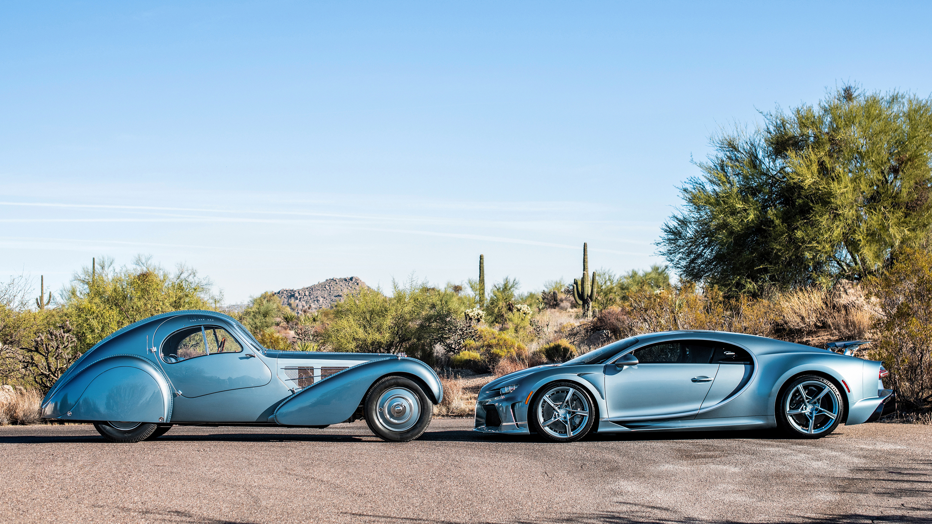 Bugatti Chiron Super Sport 57 One of One and Bugatti Type 57 Atlantic