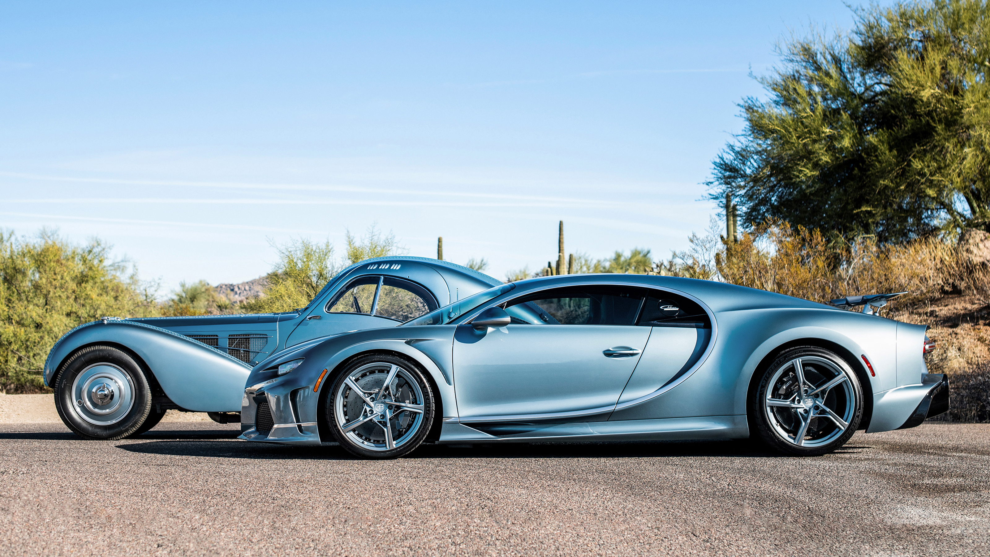Bugatti Chiron Super Sport 57 One of One and Bugatti Type 57 Atlantic