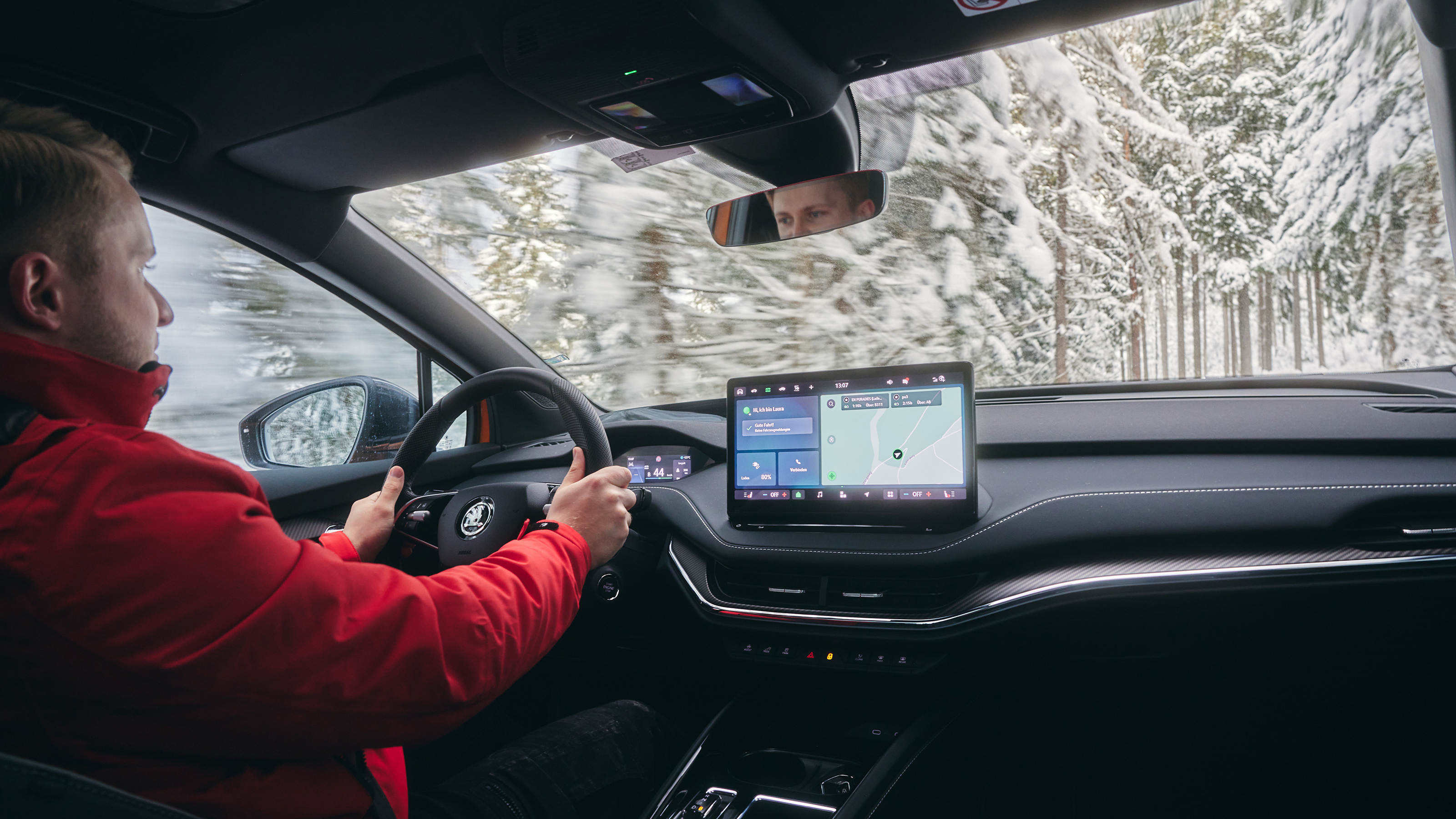 Jonas Uhlig driving the Skoda Enyaq Coupe vRS