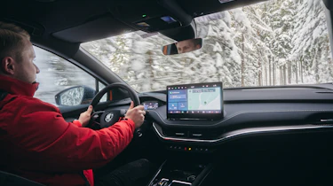 Jonas Uhlig driving the Skoda Enyaq Coupe vRS