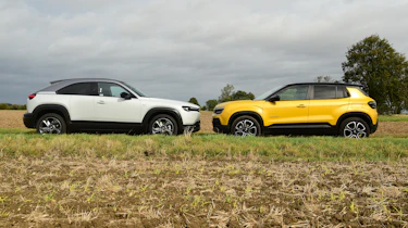 Jeep Avenger and Mazda MX-30 - face-to-face static