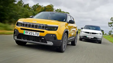 Jeep Avenger and Mazda MX-30 - front tracking