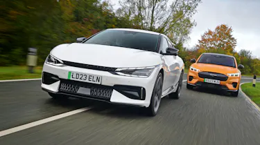 Kia EV6 GT vs Ford Mustang Mach-E GT - front tracking