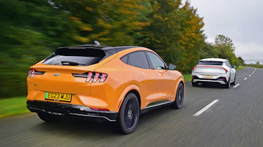 Kia EV6 GT vs Ford Mustang Mach E-GT - rear tracking