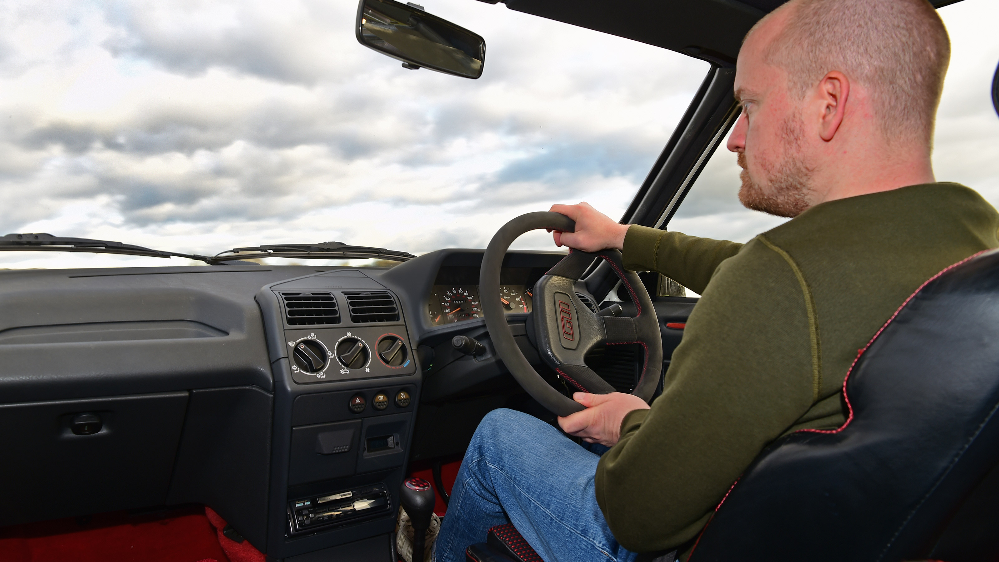 Alex Ingram driving the Peugeot 205 GTI