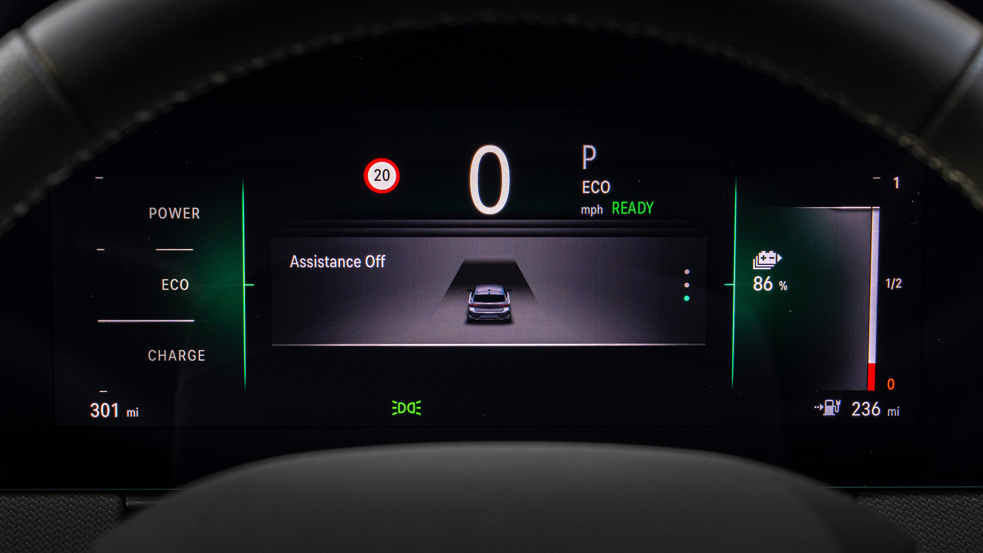 Vauxhall Astra Electric UK - dials