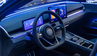 VW ID.2All concept interior - driver's door view