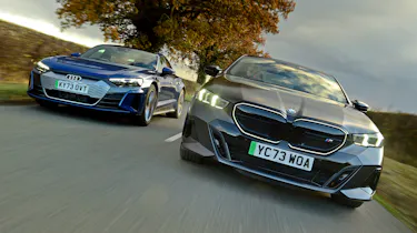 BMW i5 and Audi e-tron GT - front tracking