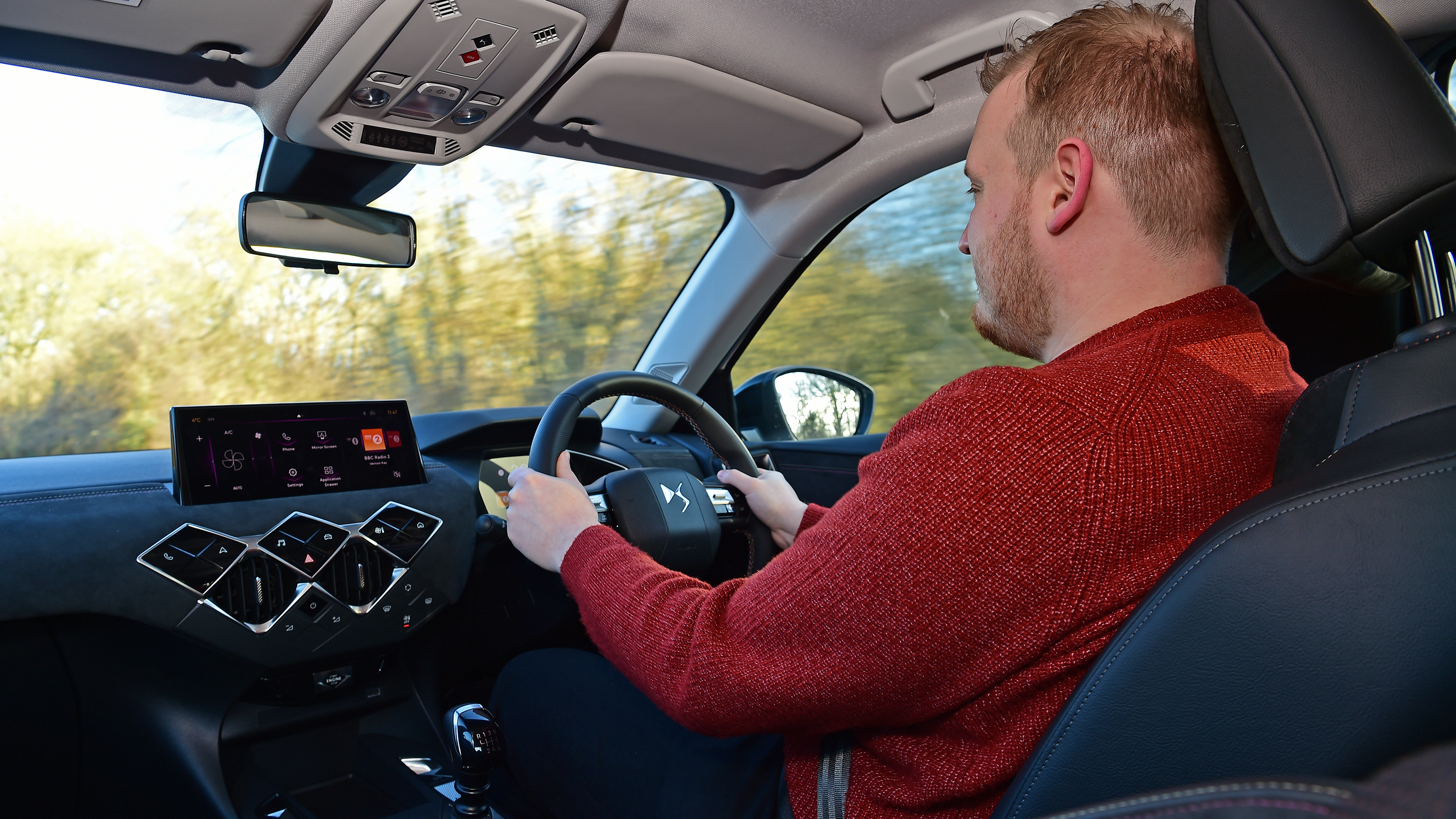 Auto Express news reporter Ellis Hyde driving the DS 3 Performance Line