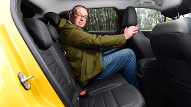 John McIlroy sitting in the Jeep Avenger Summit