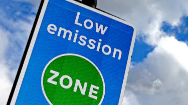 Low Emission Zone road sign