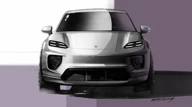 Porsche Macan EV 2024 teaser - front