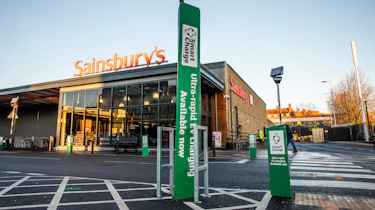 Sainsburys EV charger signage
