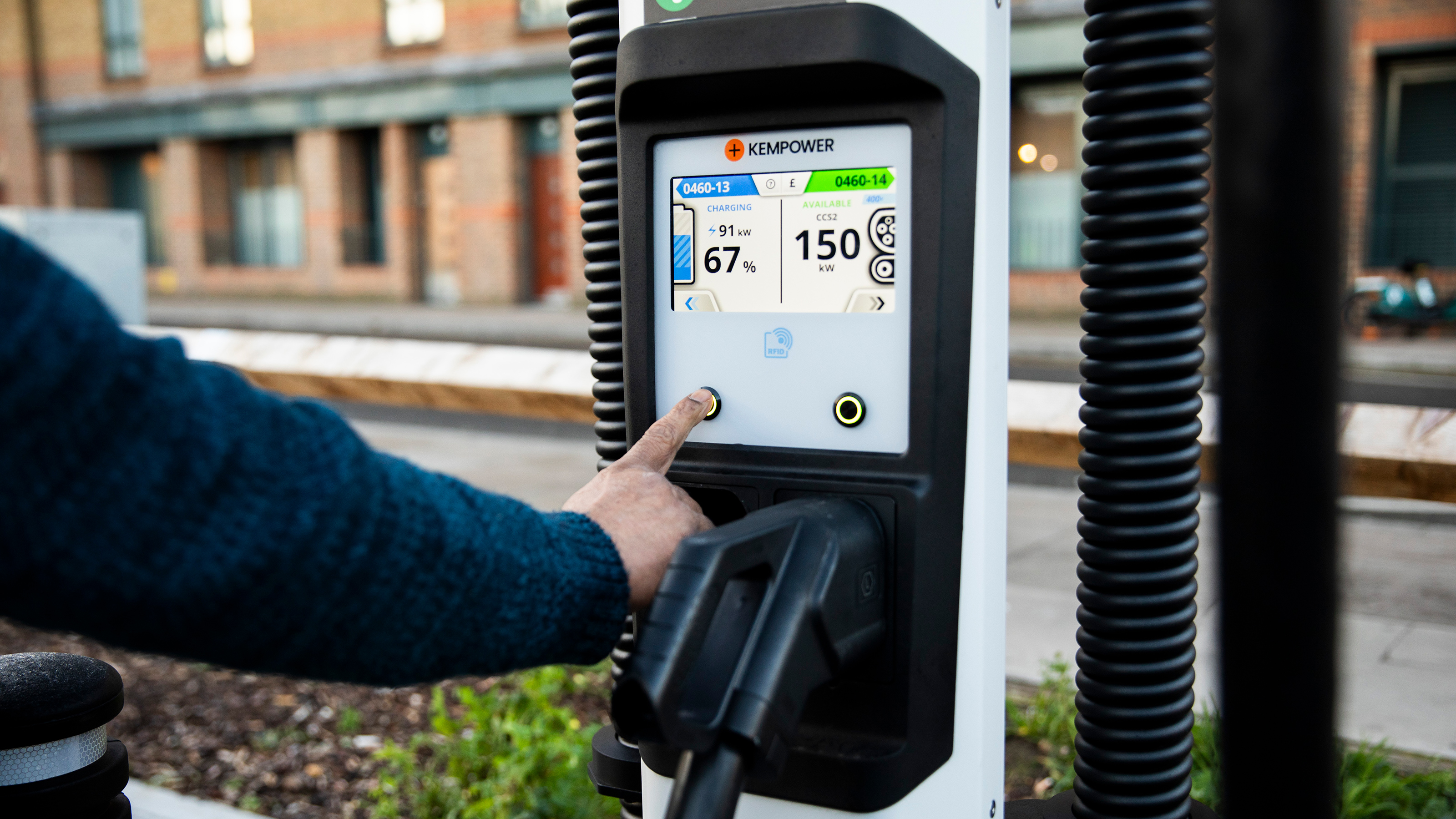 Sainsbury EV charger screen