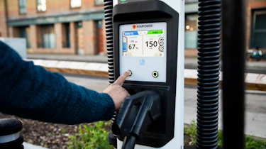 Sainsbury EV charger screen