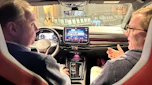 Steve Fowler in the Volkswagen Golf facelift at CES