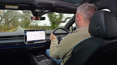 Auto Express deputy editor Richard Ingram driving the Volkswagen ID.7