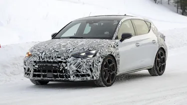 Cupra Leon hatchback (camouflaged) - front cornering
