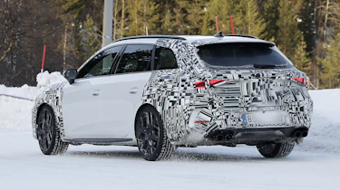 Cupra Leon estate (camouflaged) - rear cornering