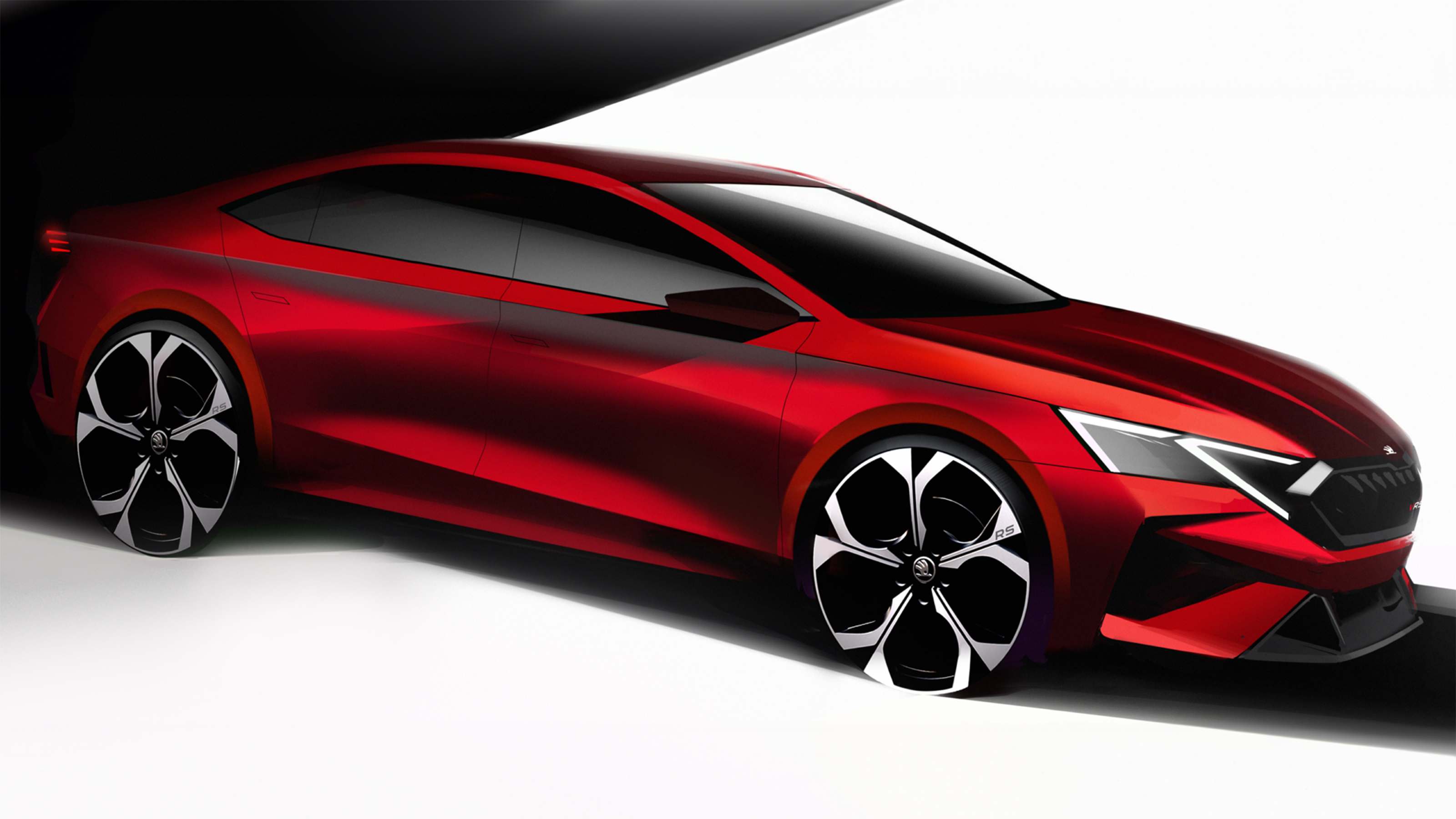 Skoda Octavia facelift sketch - Octavia vRS