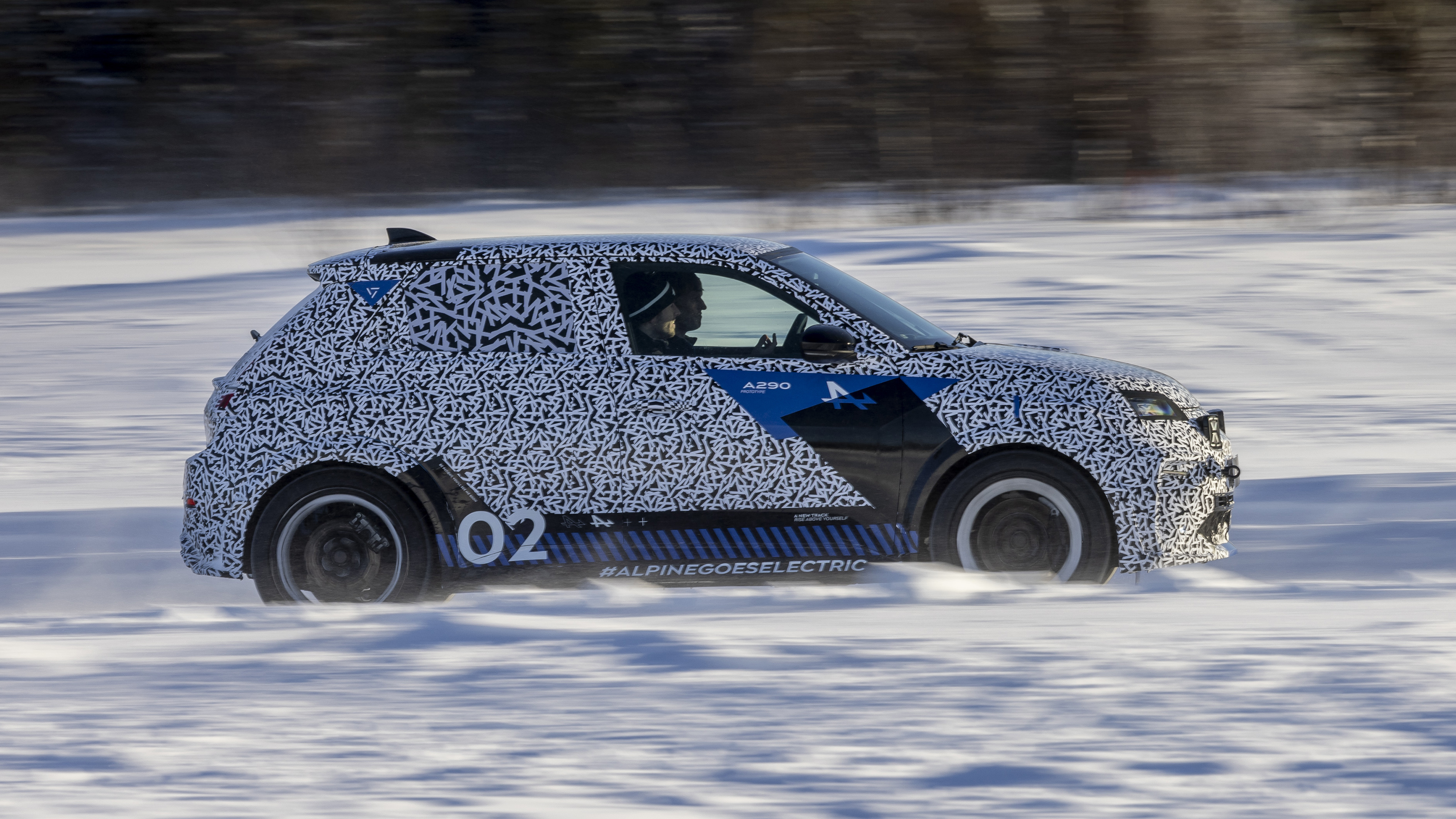 Alpine A290 testing - side