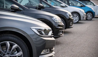 Car dealership forecourt