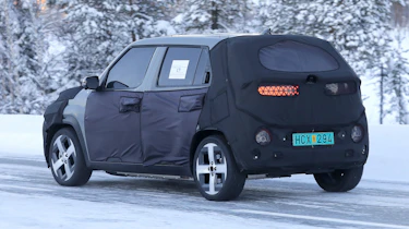 Hyundai Casper (camouflaged) - rear 3/4