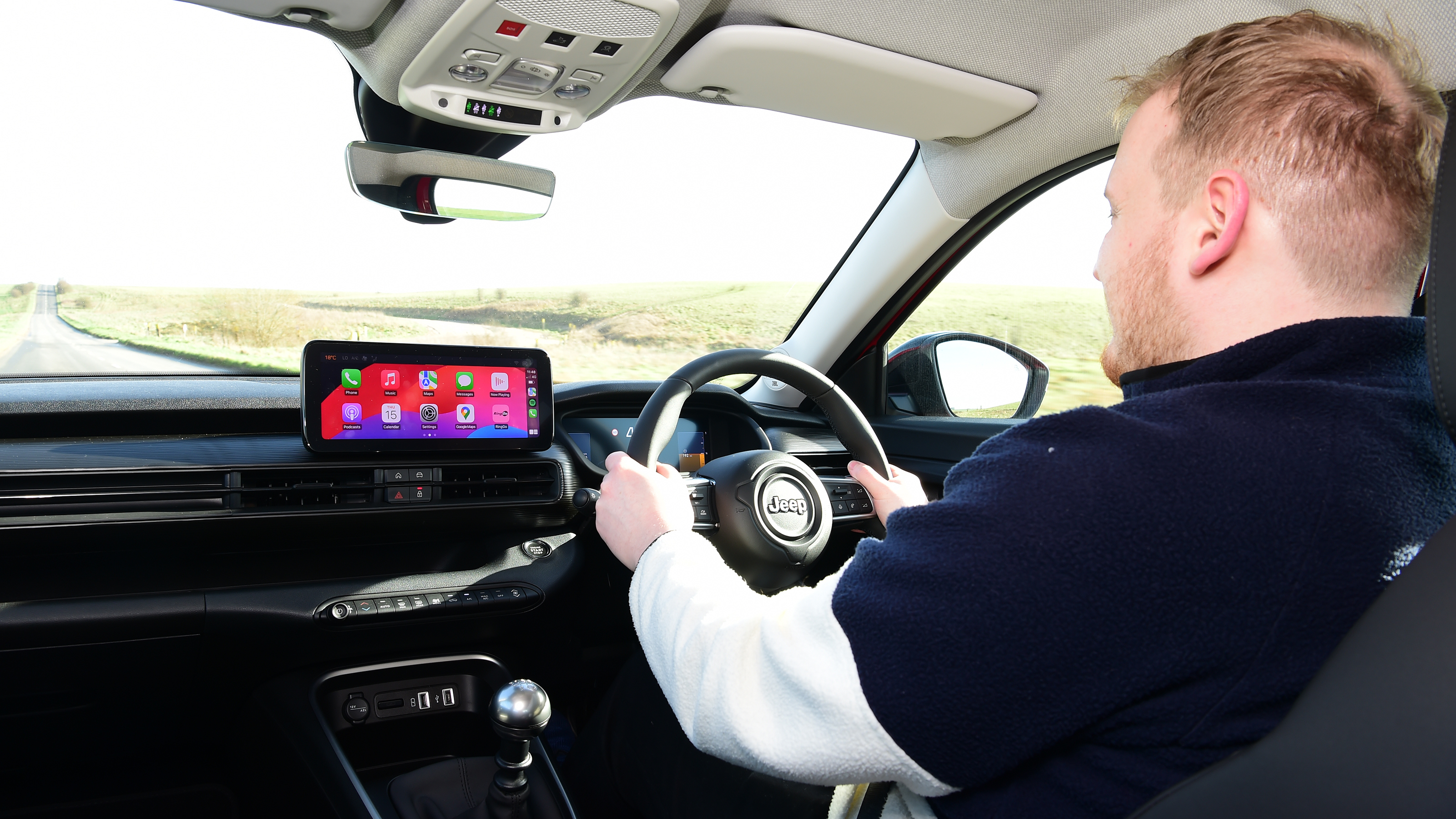 Auto Express news reporter Ellis Hyde driving the Jeep Avenger Altitude+
