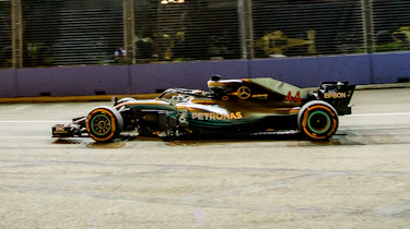 Mercedes F1 car - side