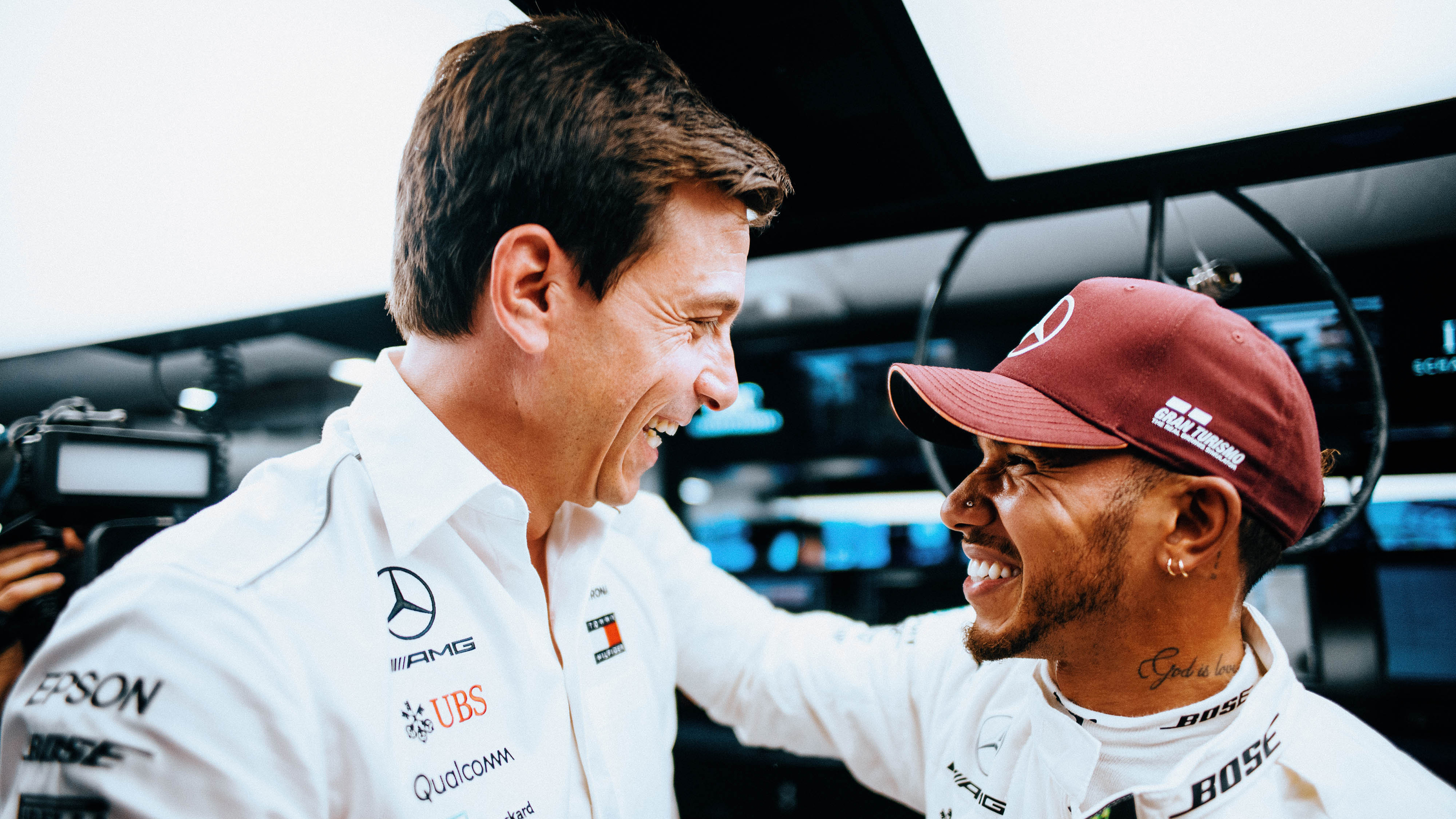 Lewis Hamilton and Toto Wolff