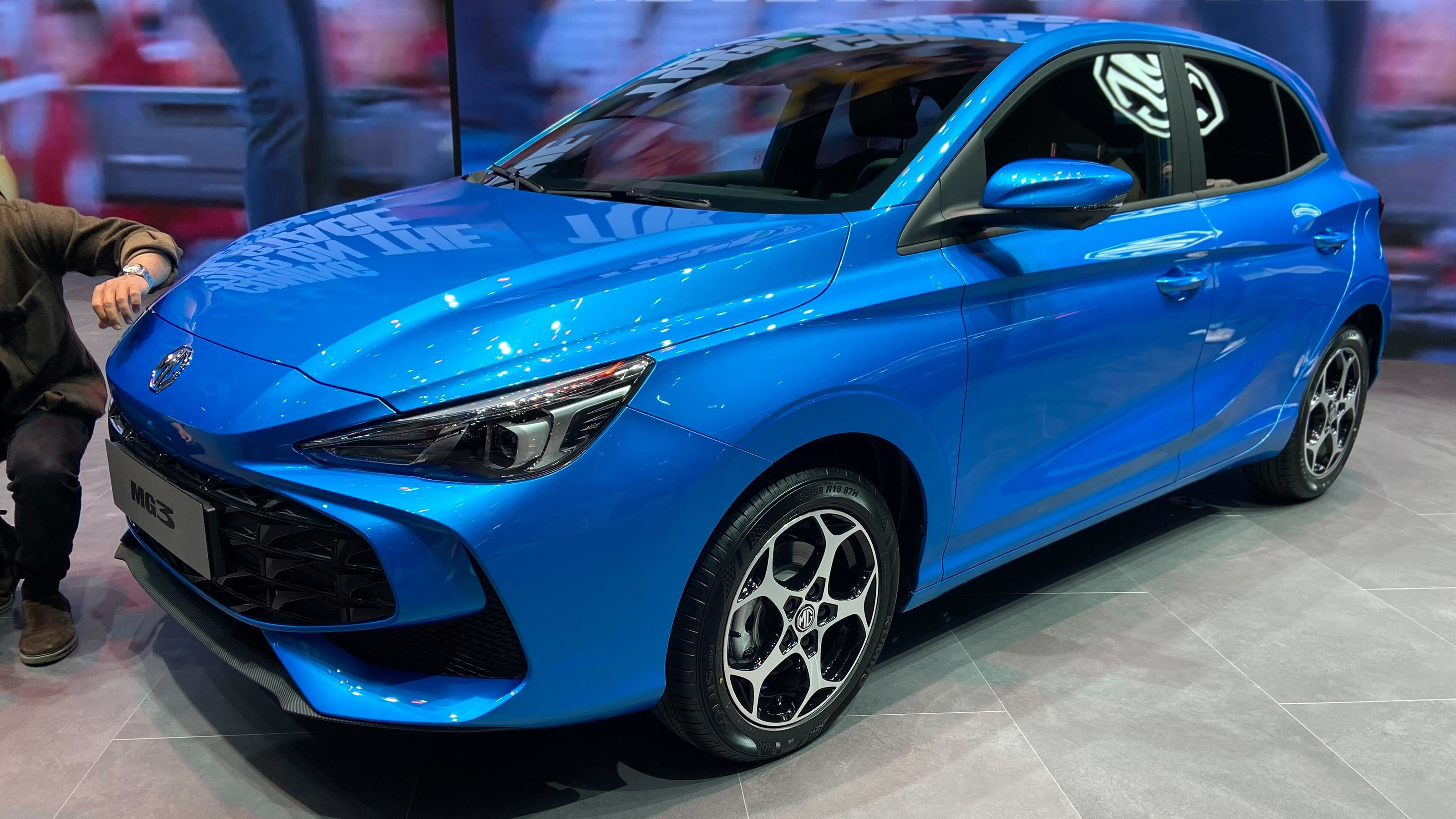 MG3 on Geneva Motor Show stand - front