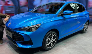MG3 on Geneva Motor Show stand - front
