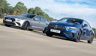 Mercedes CLA and Genesis G70 - front tracking