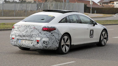 Mercedes EQS facelift (camouflaged) - rear 3/4