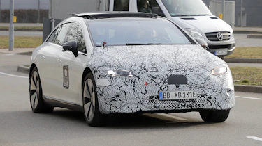 Mercedes EQS facelift (camouflaged) - front tracking
