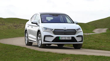 Skoda Enyaq Coupe 85 Edition Suite - front cornering