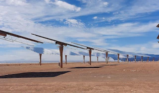 Solar panels in Shara Desert