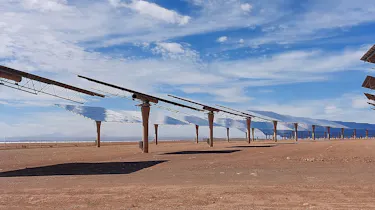 Solar panels in Shara Desert