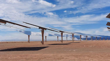 Solar panels in Shara Desert