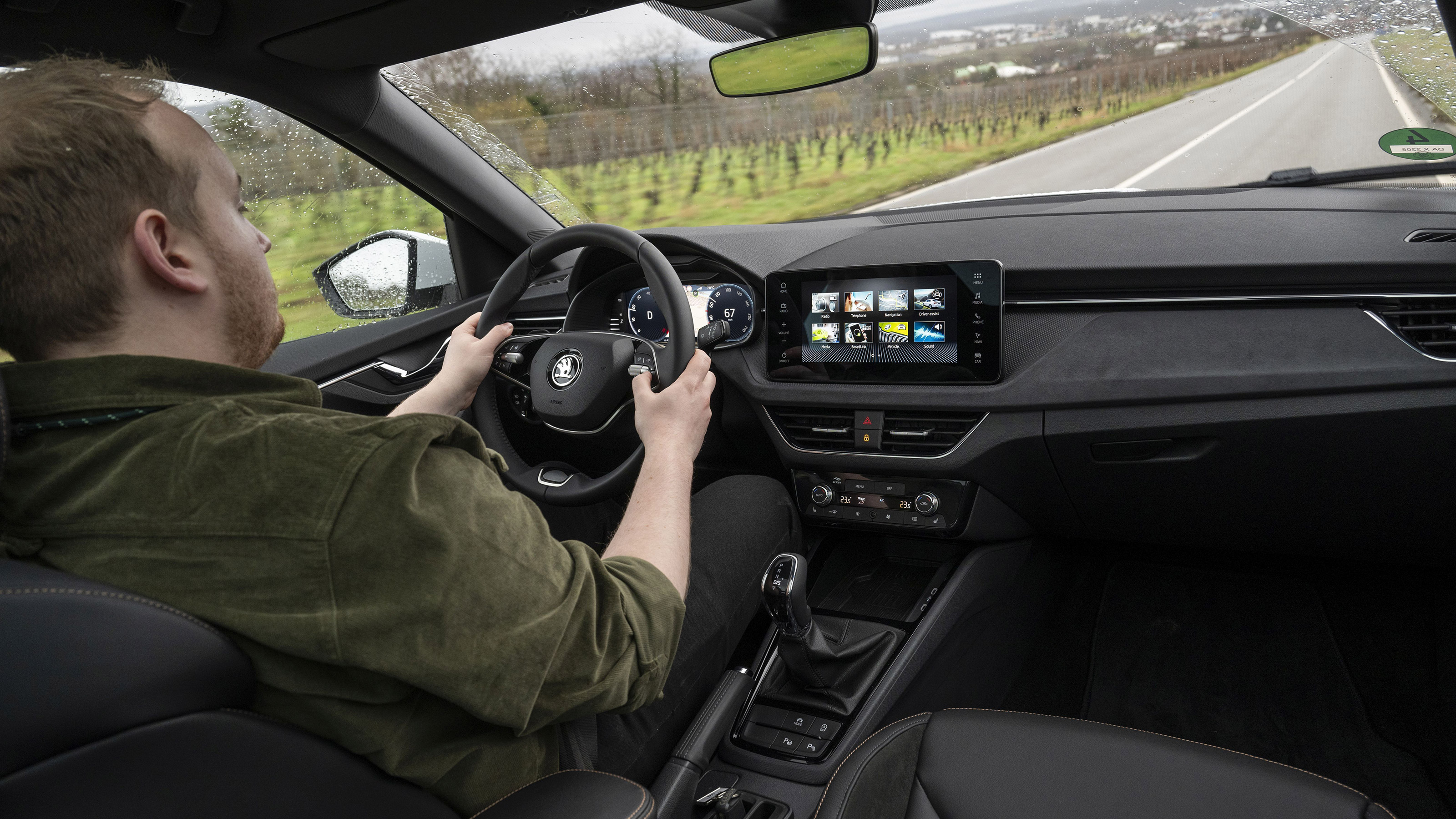 Ellis Hyde driving the Skoda Kamiq