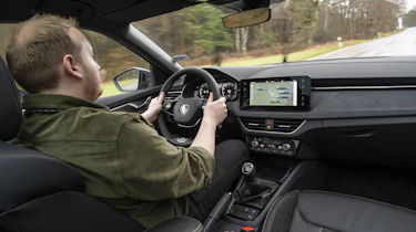 Ellis Hyde driving the Skoda Scala