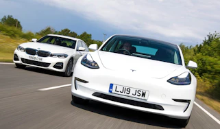 Tesla Model 3 and BMW 3 Series