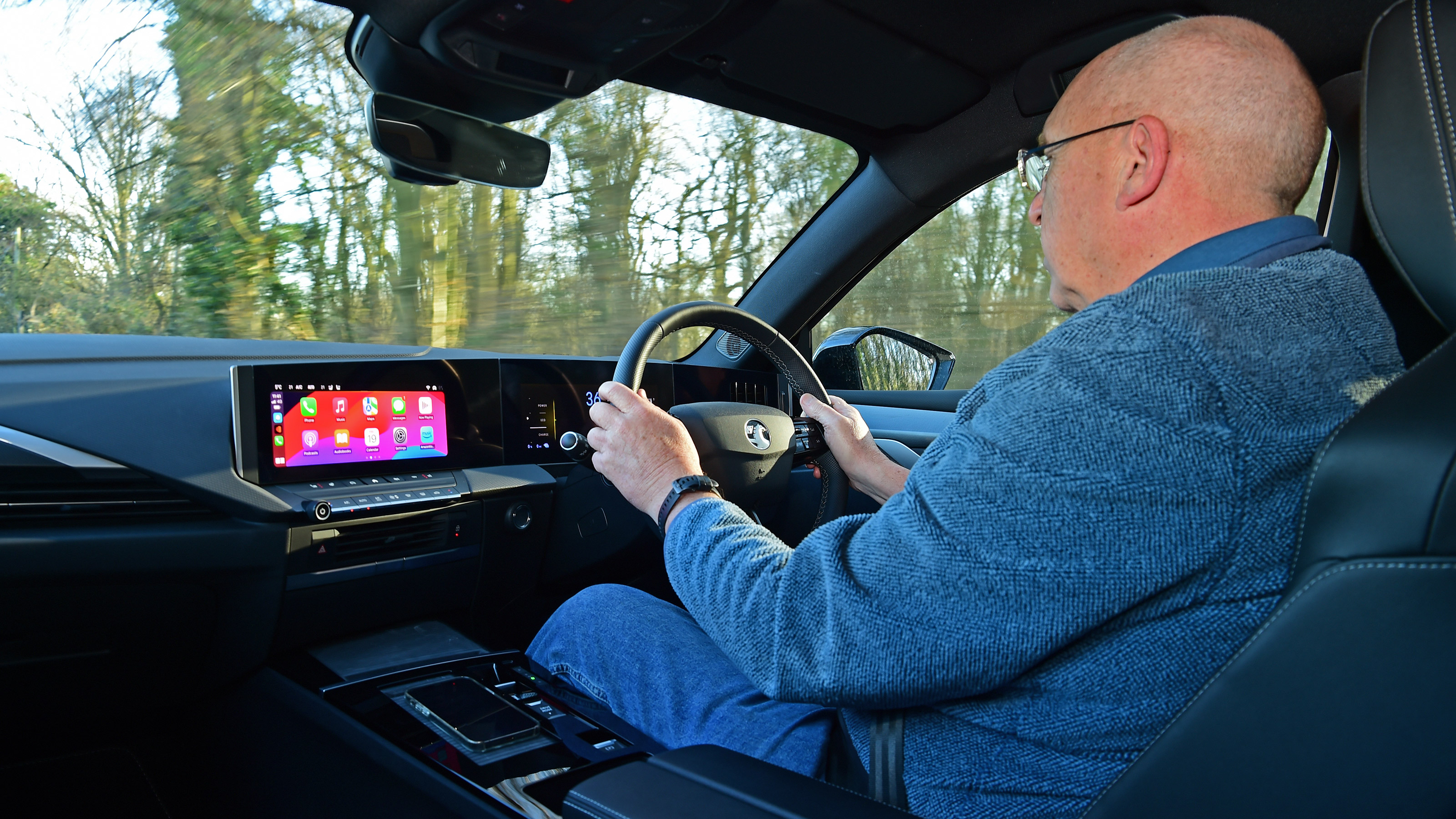 Kim Adams driving the Vauxhall Astra GSE PHEV