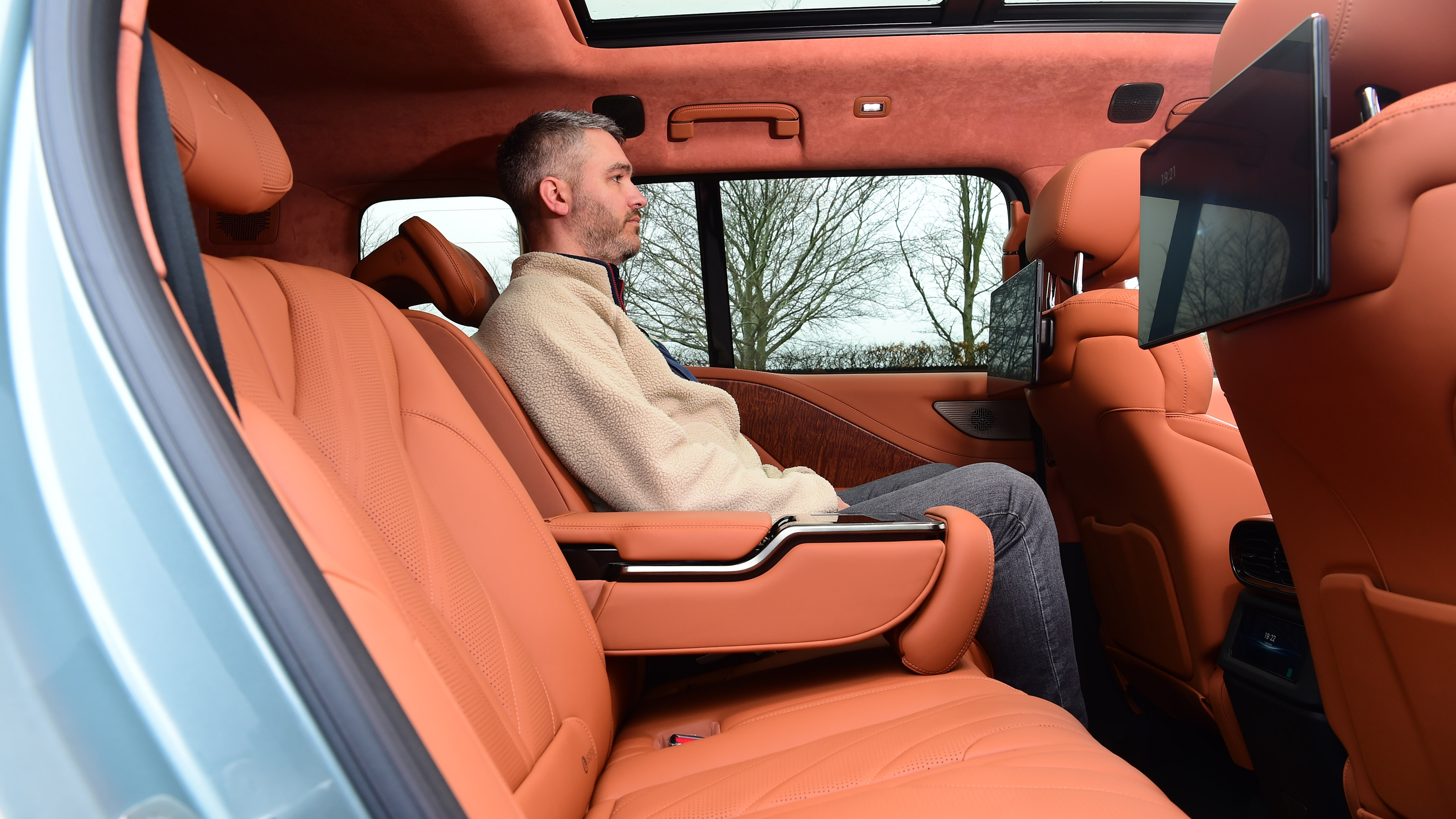Richard Ingram sitting in the Yangwang U8