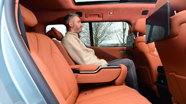 Richard Ingram sitting in the Yangwang U8