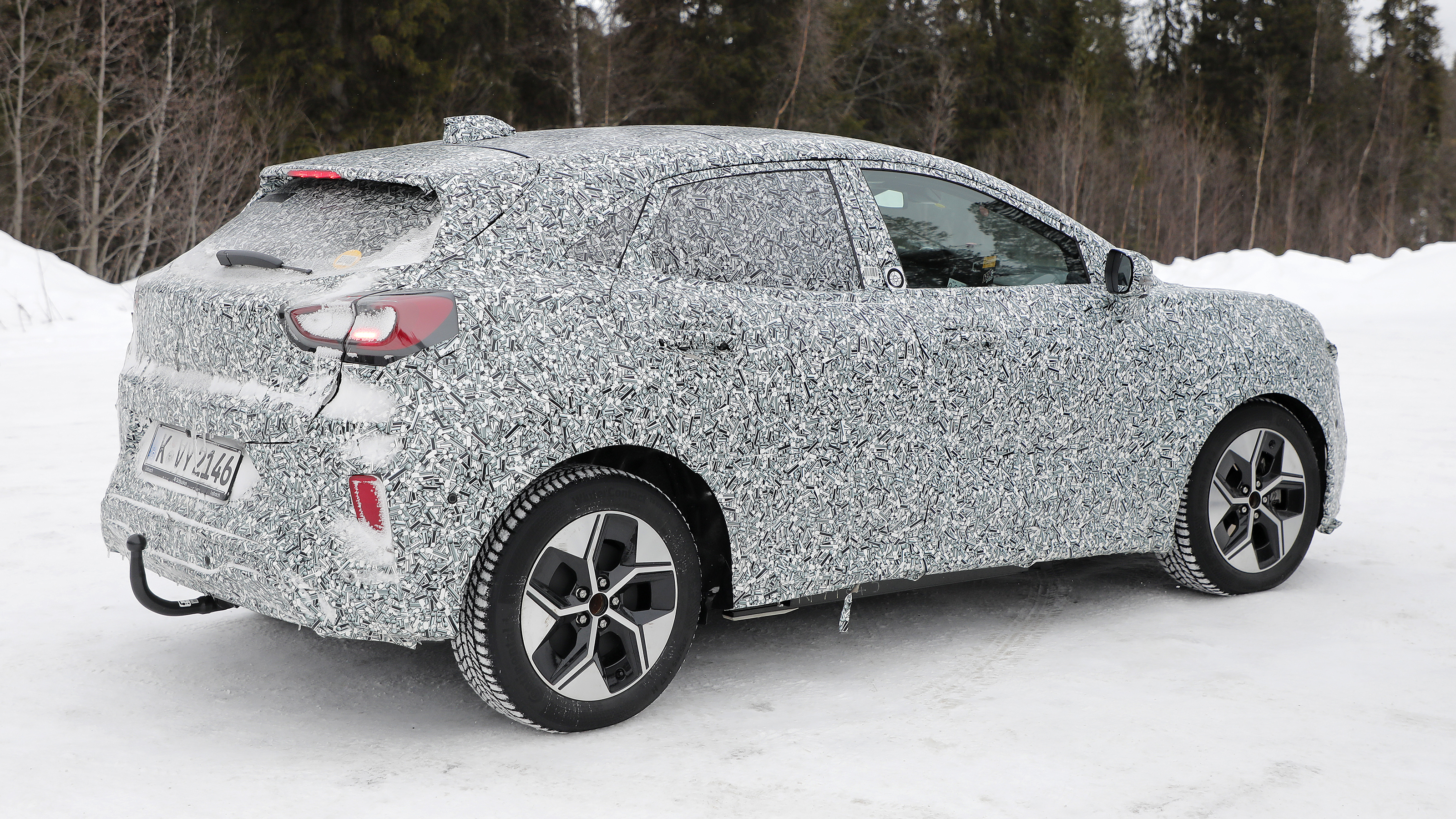 Ford Puma Gen-E (Camouflaged test car) - rear 3/4