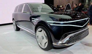 Genesis Neolun concept on display at New York Motor Show - front static